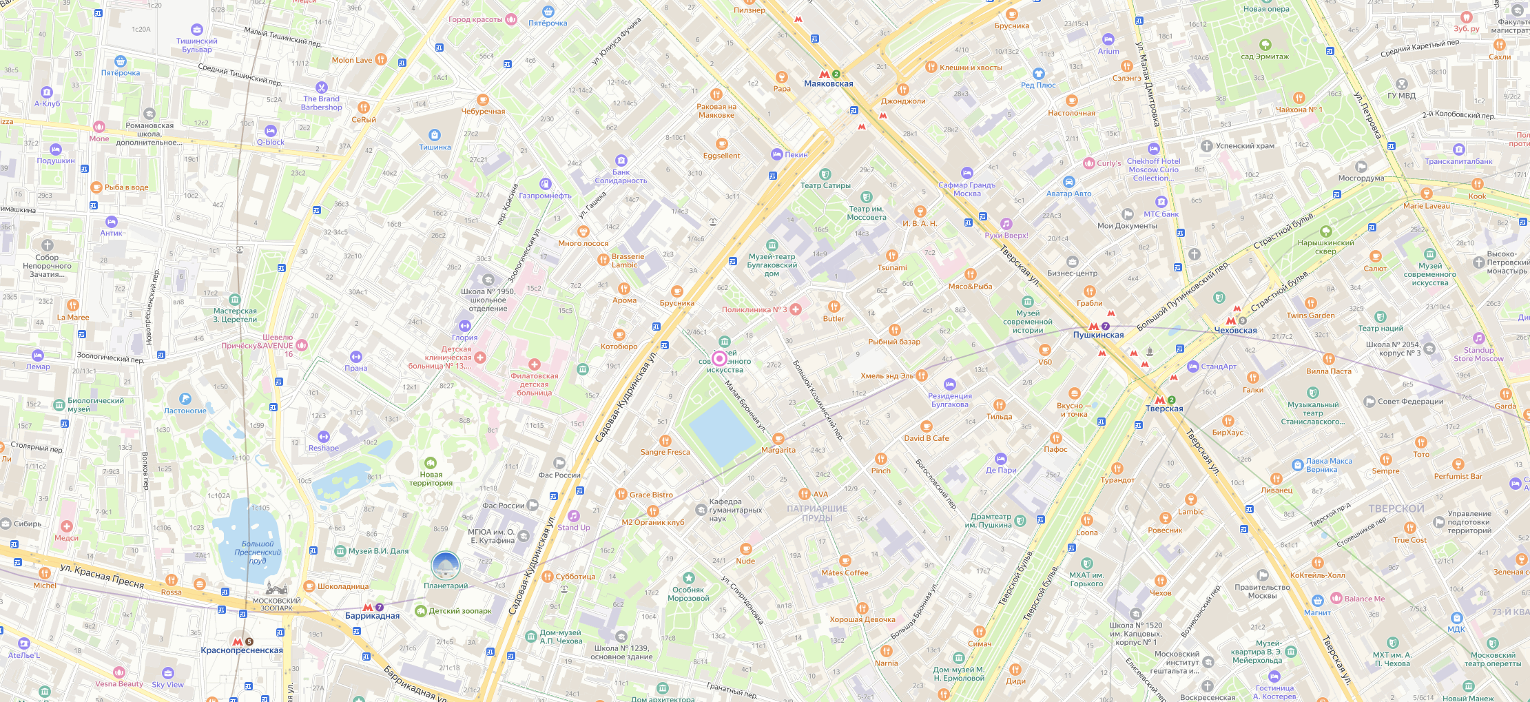 Карта Малая Бронная
